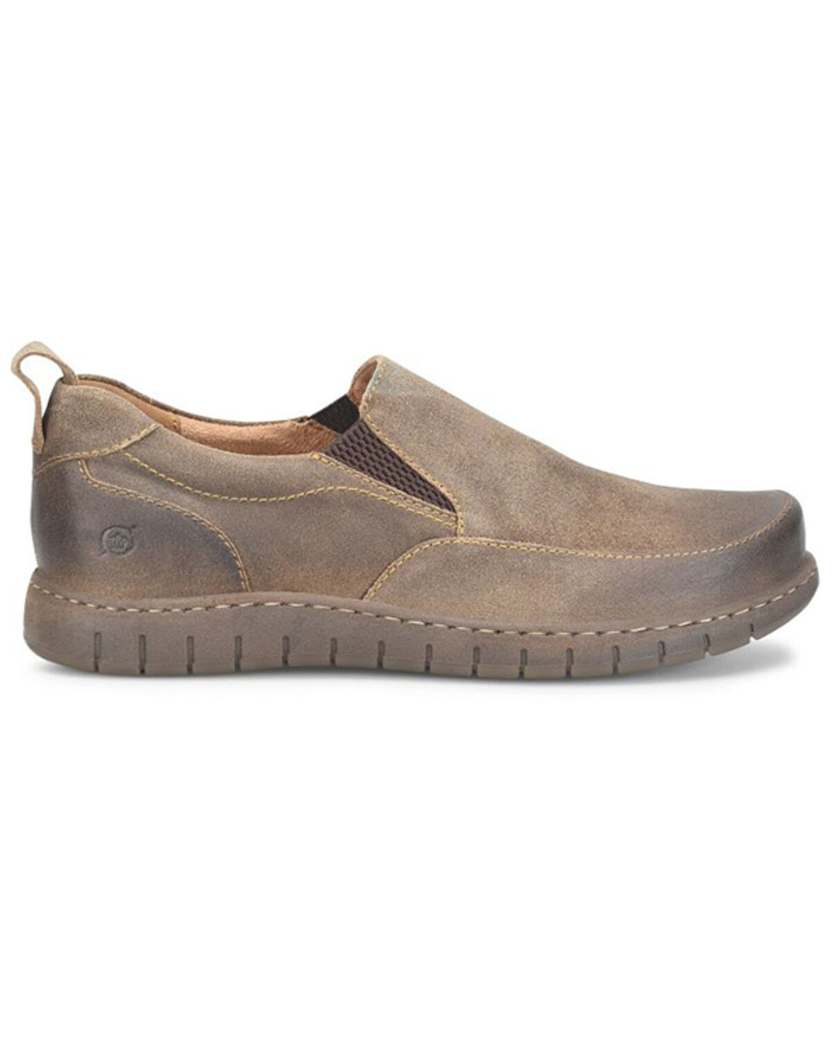 Image #2 - Born Men's Leeds Slip-On Casual Shoes - Moc Toe, Taupe, hi-res