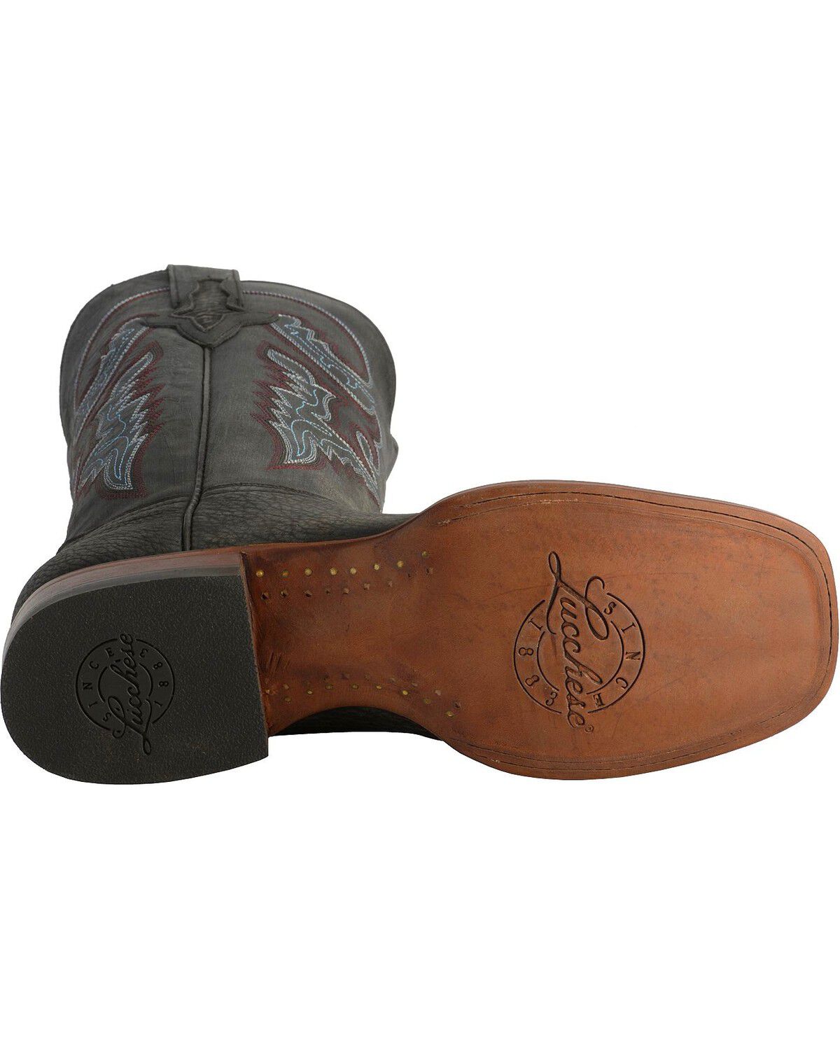 Image #5 - Lucchese Men's 1883 Horseman Sanded Shark Western Boots - Square Toe, , hi-res