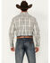 Image #4 - Cowboy Hardware Men's Dutton Plaid Print Long Sleeve Button-Down Western Shirt, Cream, hi-res