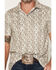 Image #3 - Cowboy Hardware Men's Hombre Skull Print Short Sleeve Snap Stretch Polo Shirt, Tan, hi-res