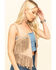 Image #4 - Vocal Women's Studded Fringe Suede Vest, Stone, hi-res