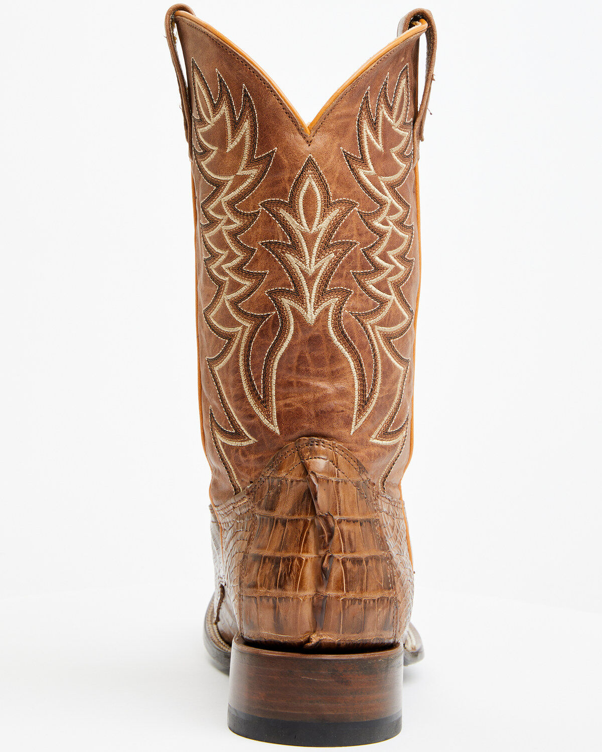 Image #5 - Cody James Men's Exotic Caiman Tail Western Boots - Broad Square Toe, Brown, hi-res