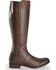 Image #2 - Frye Women's Chocolate Melissa Stud Back Zip Boots - Round Toe, Chocolate, hi-res