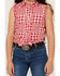 Image #3 - Wrangler Girls' Plaid Print Tie Front Sleeveless Snap Western Shirt, , hi-res