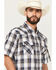 Image #2 - Ely Walker Men's Plaid Print Short Sleeve Snap Western Shirt - Big, , hi-res