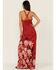 Free People Women's Get To You Floral Print Maxi Dress, Red, hi-res