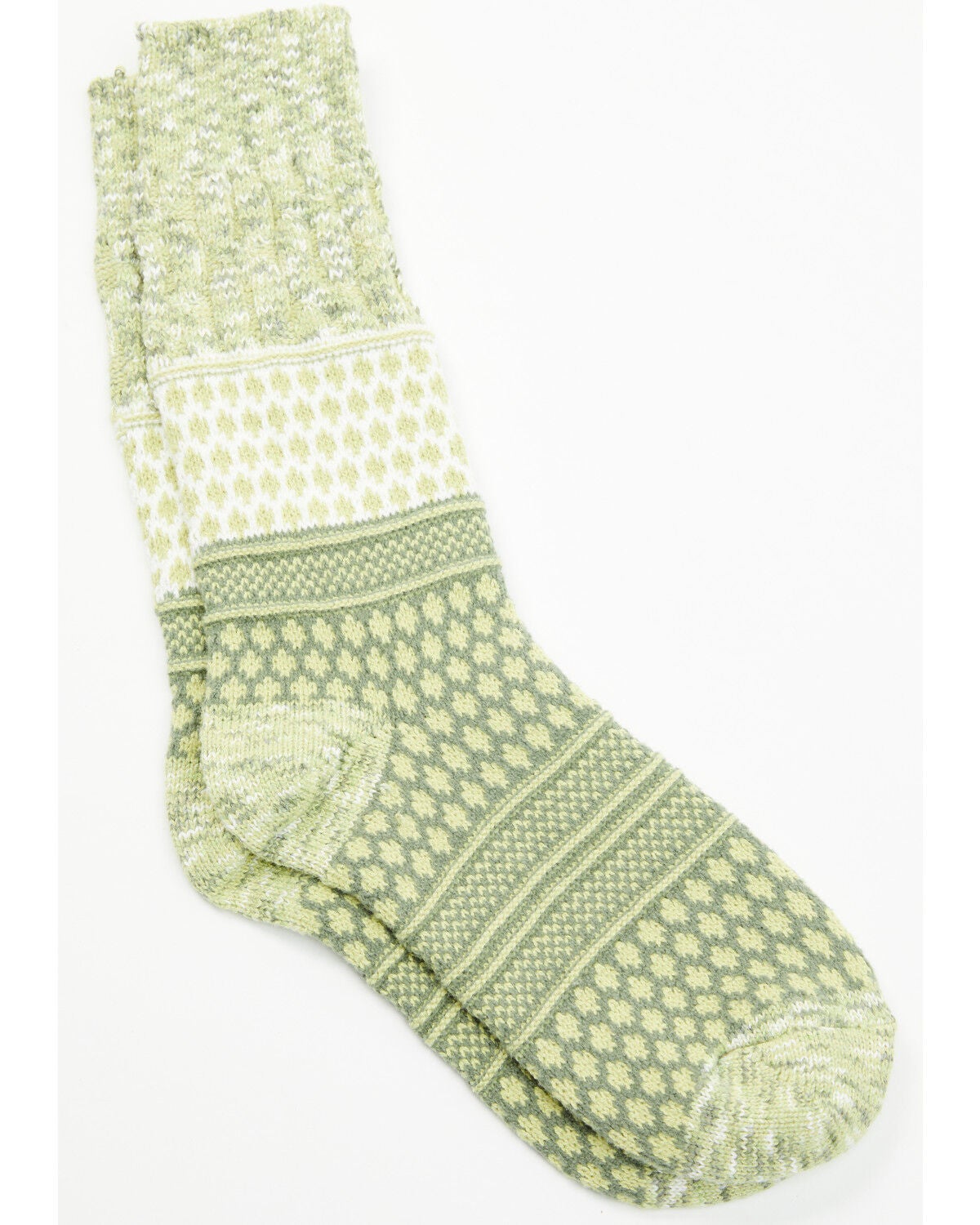 World's Softest Women's Weekend Gallery Textured Crew Socks, Green, hi-res