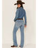 Wrangler Women's Hallie Shiloh Ultimate Riding Bootcut Jeans, Blue, hi-res