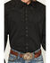 Image #3 - Scully Men's Floral Embroidered Retro Long Sleeve Snap Western Shirt - Big & Tall, Jet, hi-res