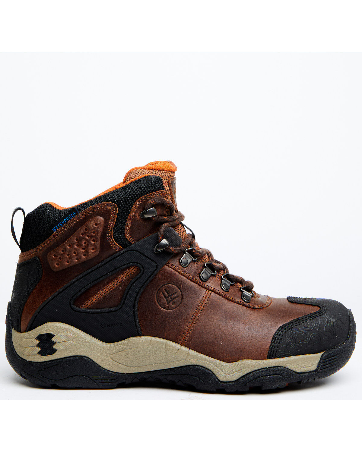 Image #2 - Hawx Men's Talon Umber Waterproof Lace-Up Work Boot - Soft Toe, Dark Brown, hi-res