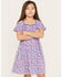 Image #1 - Molly Bracken Girls' Bow Back Dress, Blue, hi-res