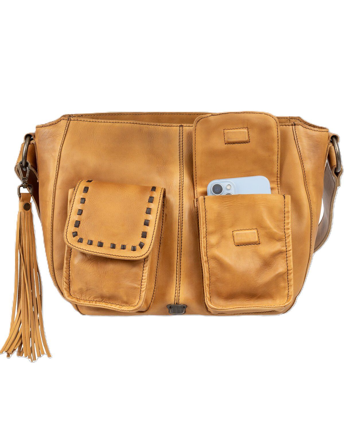 Image #3 - STS Ranchwear by Carroll Women's Bandera Saddle Hobo Bag, Caramel, hi-res