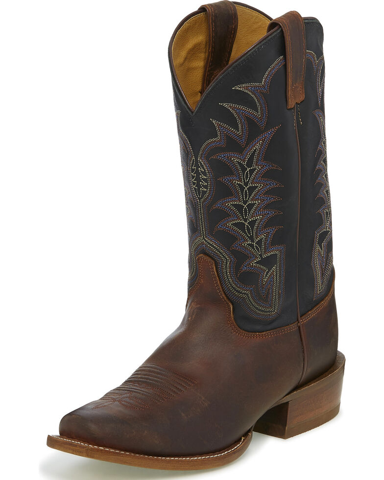 Justin Men's Stitched Square Toe Western Boots | Boot Barn