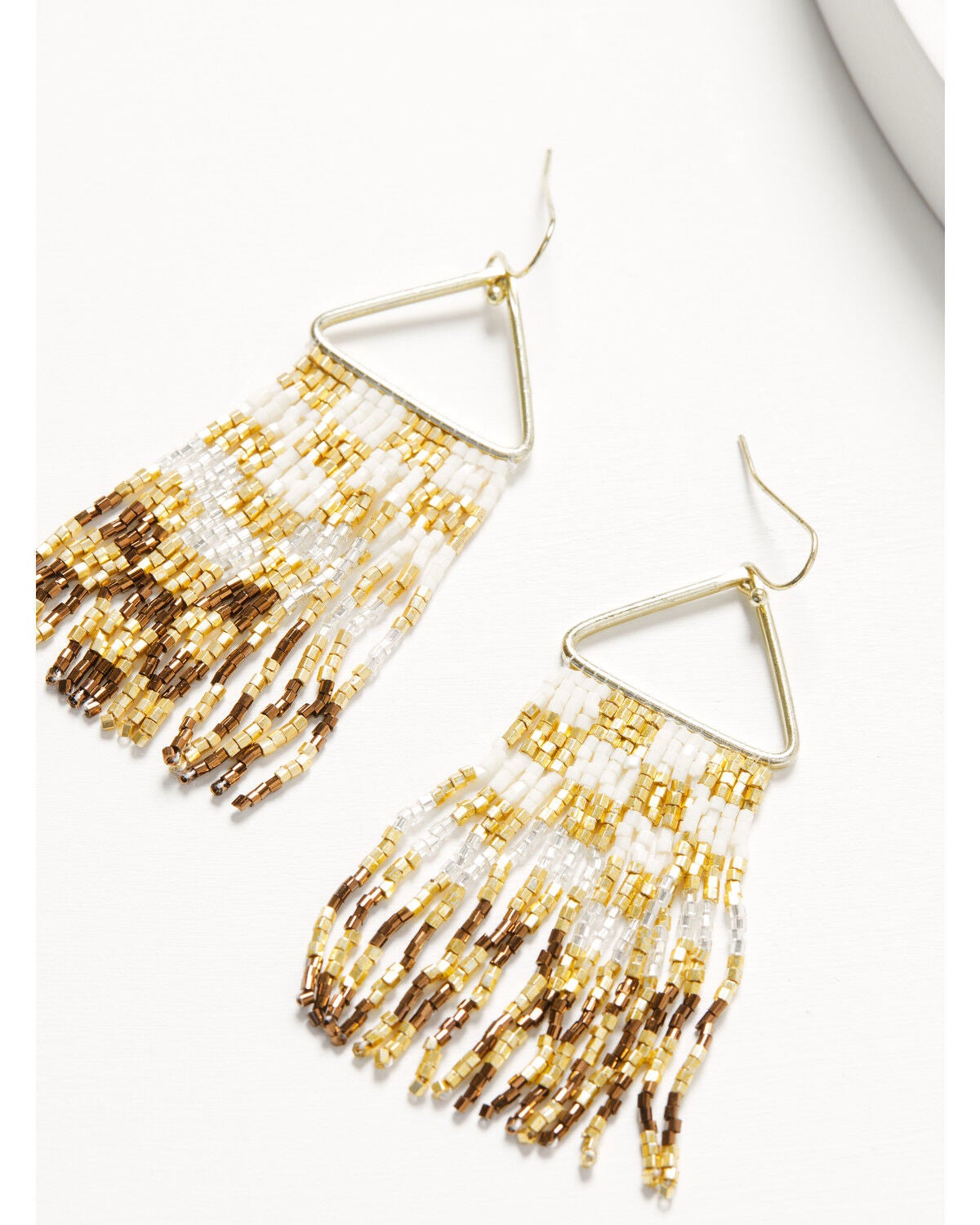 Image #2 - Ink + Alloy Women's Paige Ombre Checked Beaded Fringe Earrings, Multi, hi-res