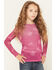 Image #2 - Cowgirl Hardware Girls' Desert Bronc Long Sleeve Mesh Top, Pink, hi-res