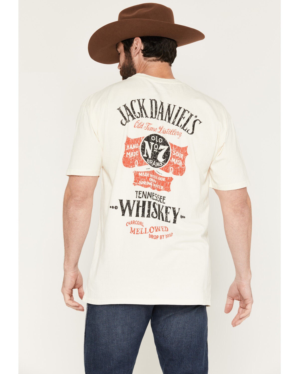 Jack Daniel's Men's Boot Barn Exclusive Old No. 7 Short Sleeve Graphic T-Shirt, Ivory, hi-res