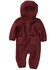 Carhartt Infant Boys' Hooded Zip-Front Fleece Coverall, Red, hi-res