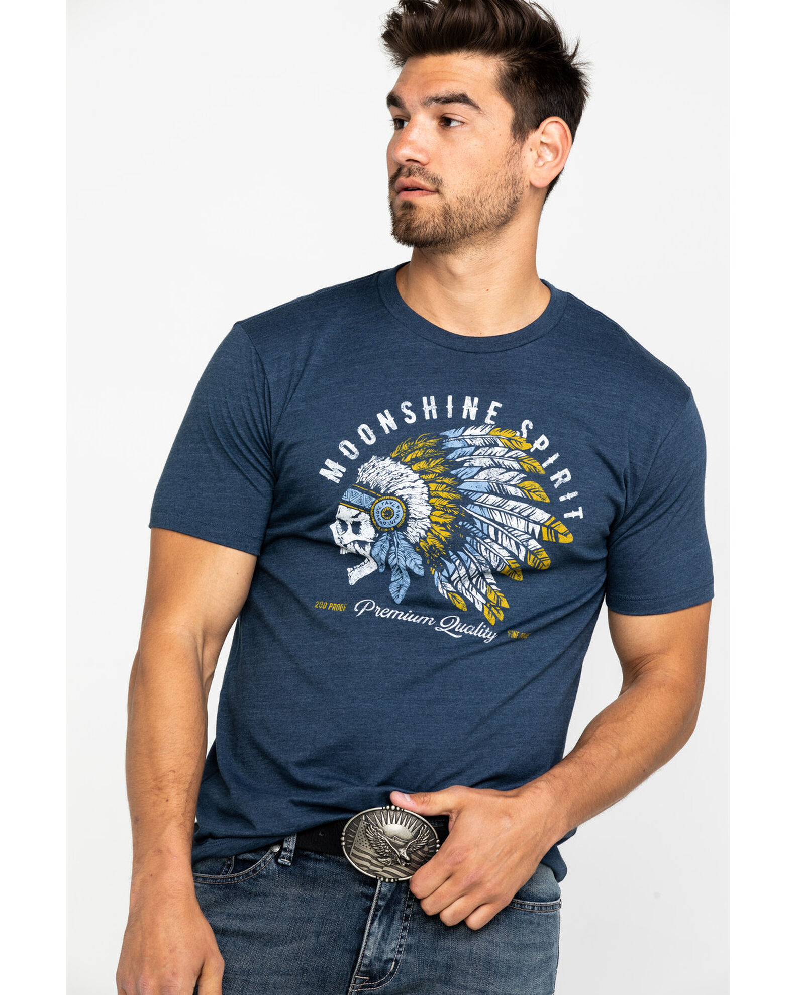 Moonshine Spirit Men's Feather Graphic T-Shirt