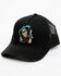 Image #1 - Moonshine Spirit Men's Distressed Whiskey Sombrero Skull Pistol Graphic Mesh Back Ball Cap, Black, hi-res