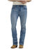 Image #2 - Wrangler Retro Men's Light Wash Slim Bootcut Stretch Denim Jeans, Medium Wash, hi-res