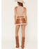 Image #3 - Show Me Your Mumu Women's Laurel Canyon Sherpa Faux Leather Skort, Cognac, hi-res