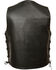Milwaukee Leather Men's Side Lace Vest - Big 3X , Black, hi-res