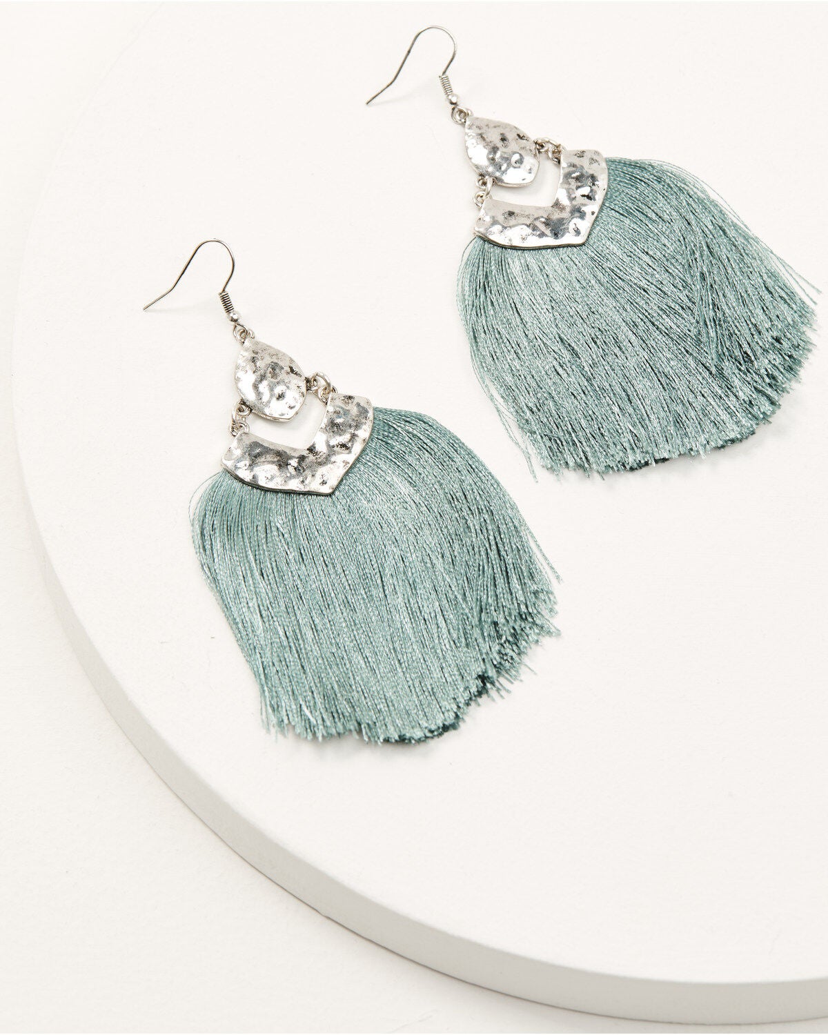 Shyanne Women's Juniper Sky Fringe Earrings, Teal, hi-res