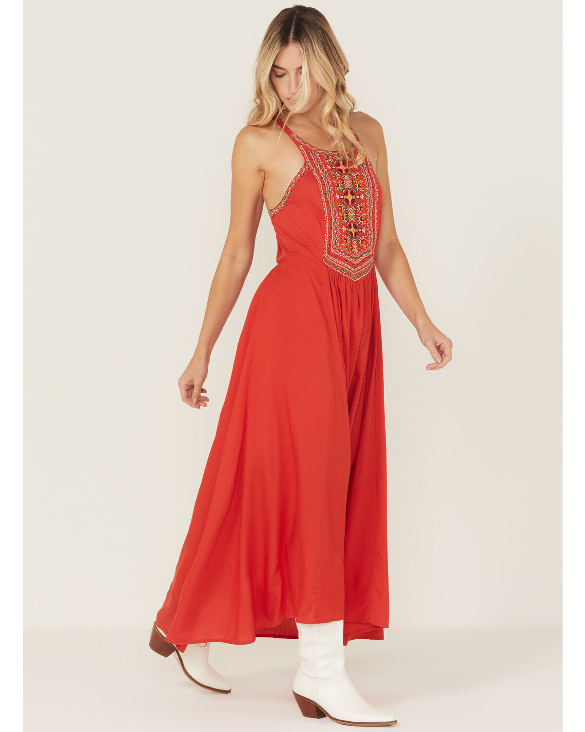 Image #2 - Shyanne Women's High-Low Maxi Dress, Red, hi-res