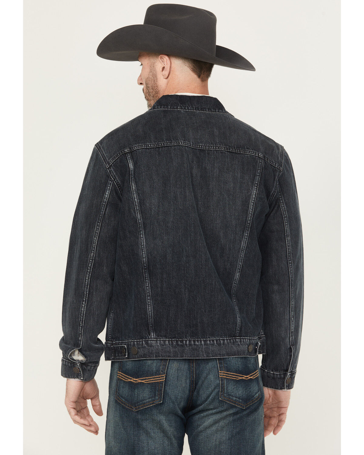 Image #4 - Wrangler Retro Men's Dark Wash Button-Down Denim Jacket, Dark Wash, hi-res