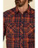 Image #5 - Wrangler Retro Premium Men's Navy Med Plaid Long Sleeve Western Shirt , , hi-res