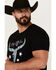 Image #2 - Cody James Men's Navajo Steerhead Logo Short Sleeve Graphic T-Shirt, Black, hi-res