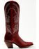 Image #2 - Idyllwind Women's Icon Embroidered Western Tall Boot - Round Toe, Red, hi-res