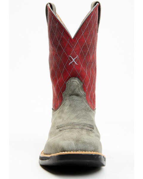 Image #4 - Twisted X Men's Tech X Performance Western Boot - Broad Square Toe , Red, hi-res