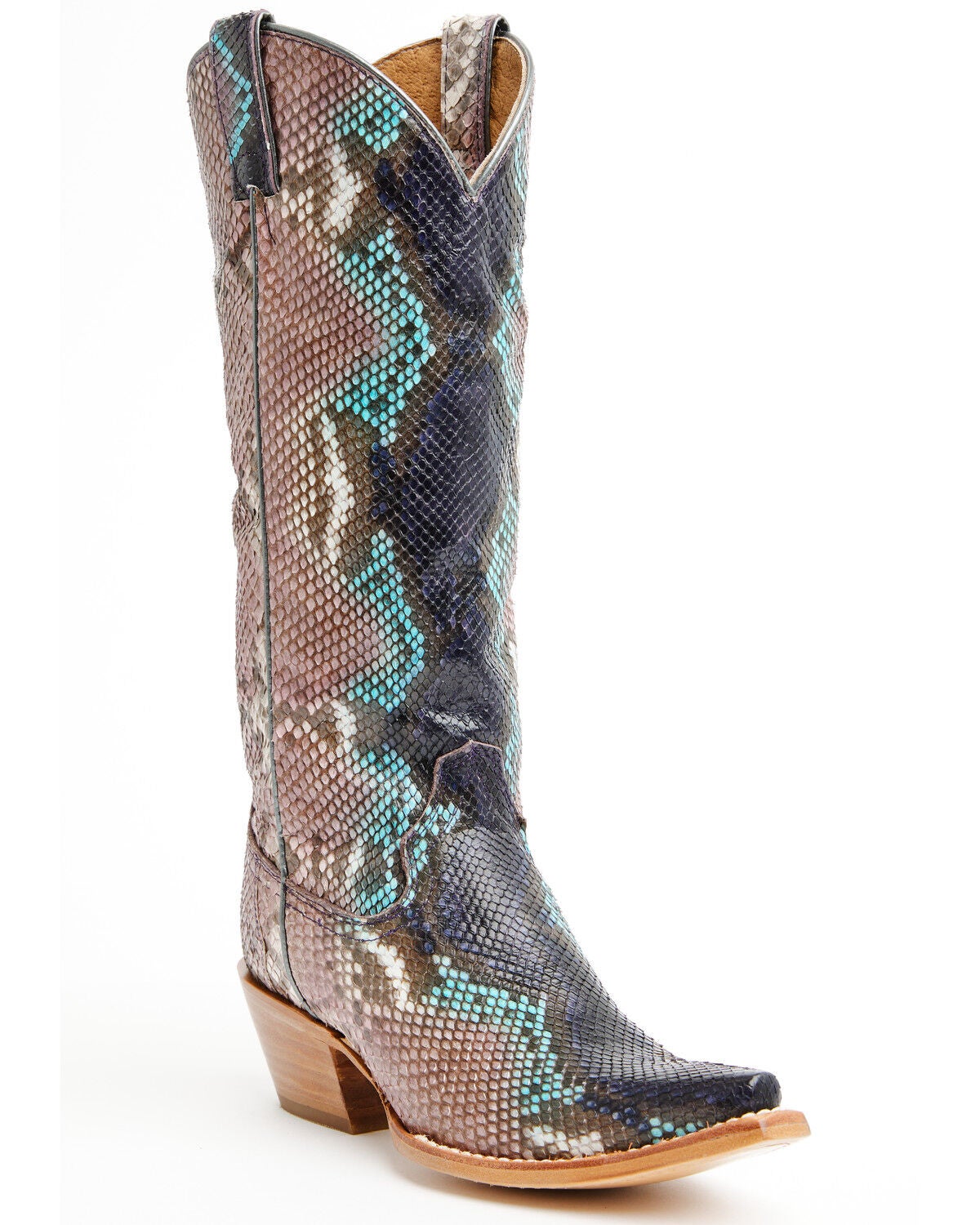 Idyllwind Women's Slay Exotic Python Western Boots - Snip Toe, Purple, hi-res