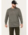 Image #1 - Hawx Men's Long Sleeve Graphic Work T-Shirt , Charcoal, hi-res