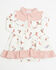 Image #1 - Angel Dear Infant Girls' Buckarette Boot Print Onesie Dress, Ivory, hi-res