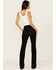 Image #1 - Miss Me Women's Mid Rise Border Pocket Bootcut Stretch Denim Jeans, , hi-res