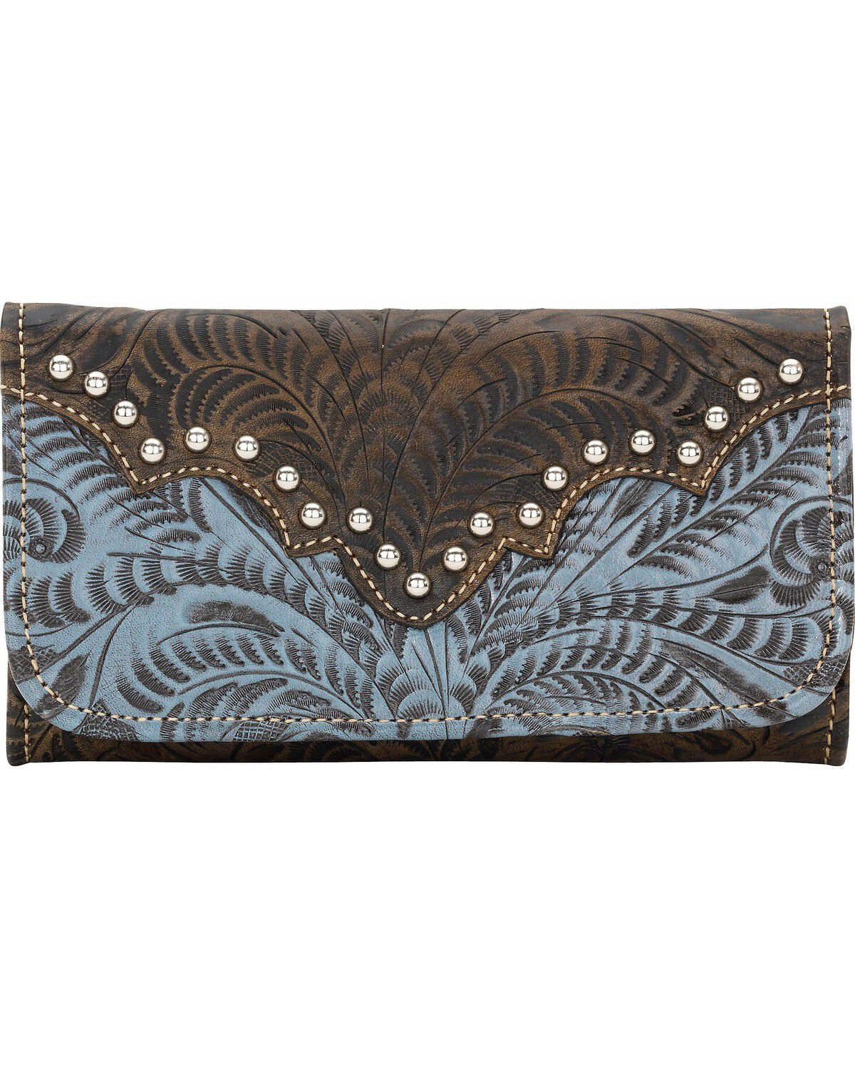 American West Annie's Secret Tri-fold Wallet, Brown, hi-res