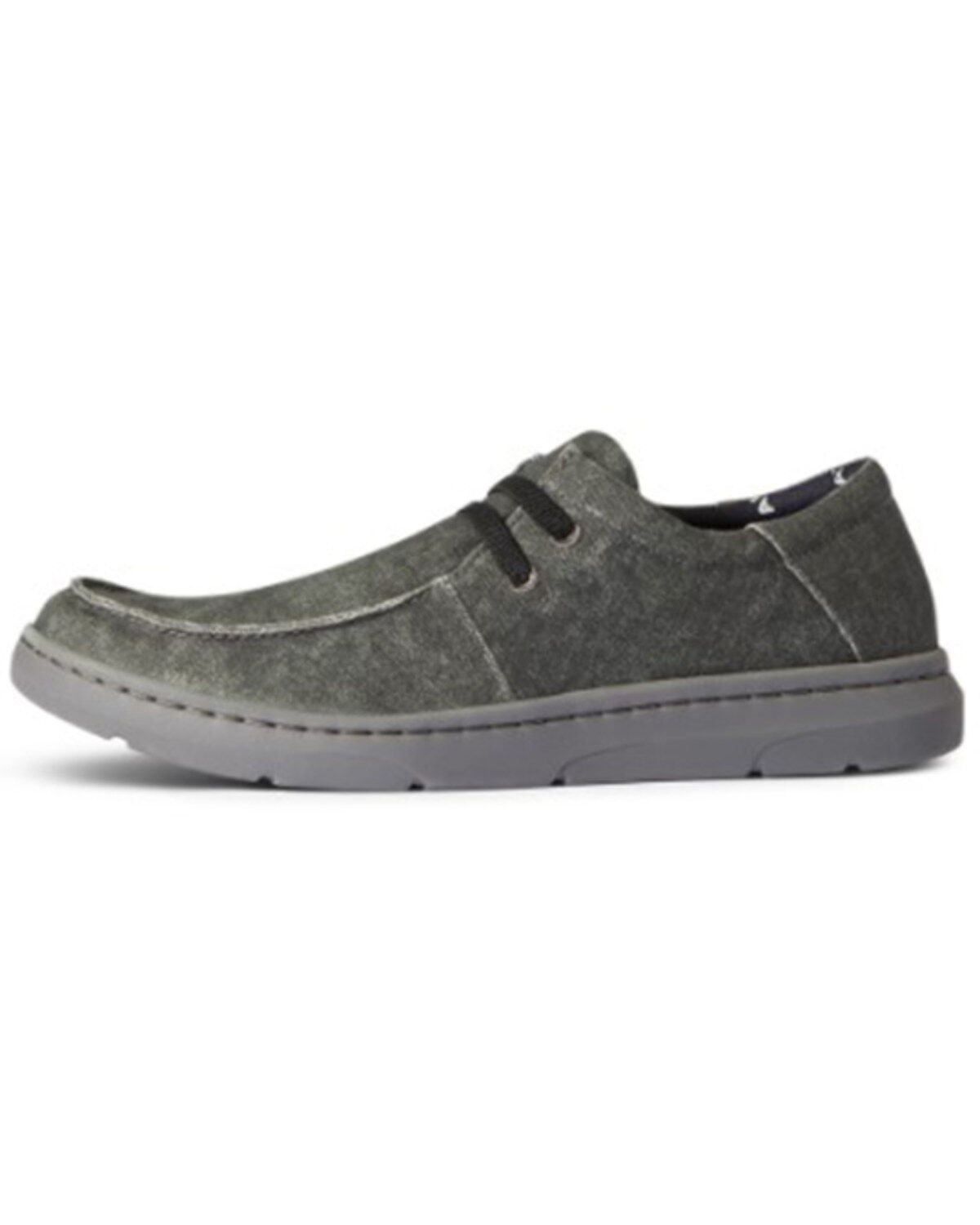Image #2 - Ariat Men's Canvas Stretch Hilo - Moc Toe, Grey, hi-res