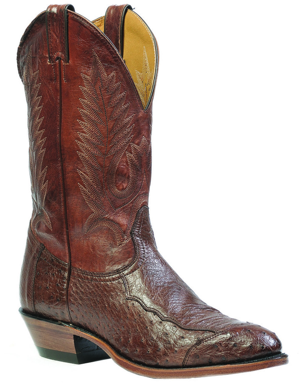 Image #1 - Boulet 4-Piece Smooth Ostrich Boots - Medium Toe, , hi-res
