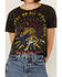 Image #3 - Country Deep Women's Acid Wash Shook Me Short Sleeve Cropped Graphic Tee, Black, hi-res