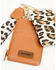 Image #3 - Wrangler Women's Boot Barn Exclusive Leopard Print Keychain Coin Wallet, Brown, hi-res