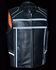 Image #2 - Milwaukee Leather Men's Reflective Band & Piping Zip Front Vest, Black, hi-res