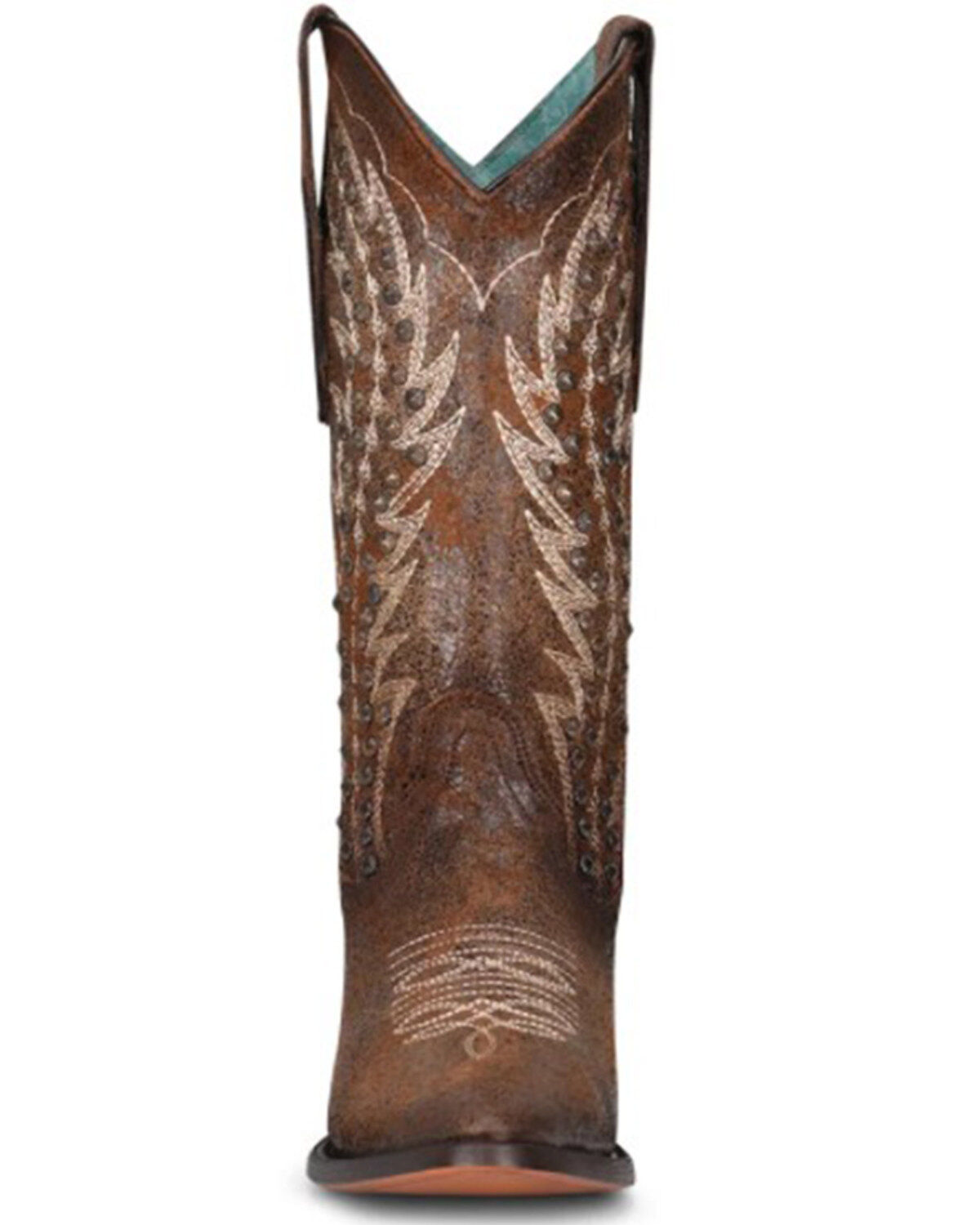 Image #2 - Corral Women's Studded Western Boots - Snip Toe, Cognac, hi-res