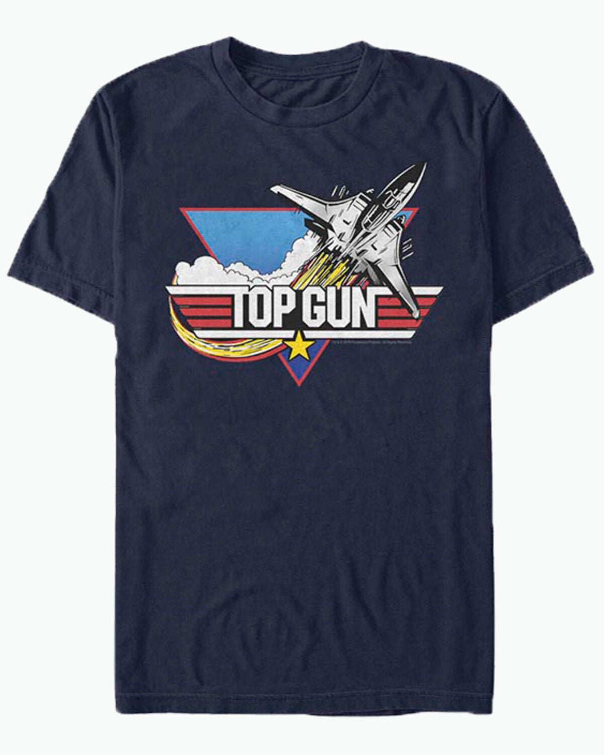 Image #1 - Americana Men's Top Gun Jet Logo Short Sleeve Graphic T-Shirt, Navy, hi-res