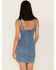 Image #4 - Shyanne Women's Light Wash Lace-Up Denim Mini Dress, , hi-res