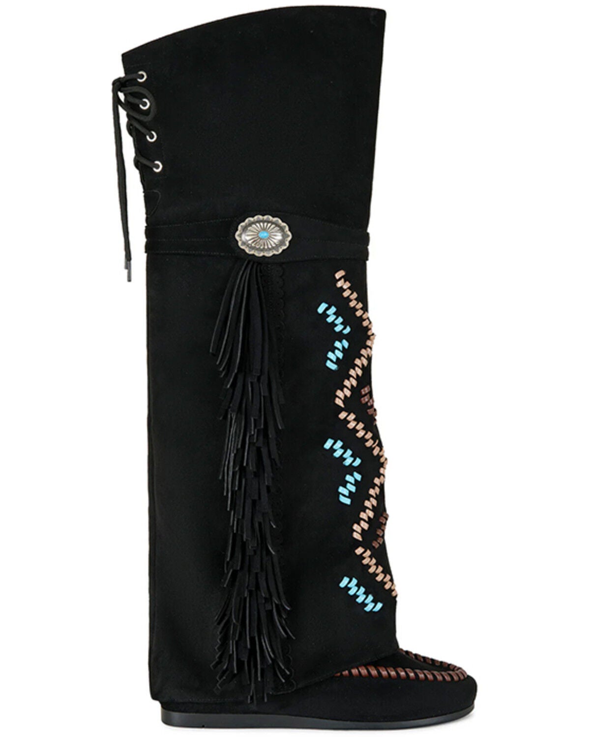 Image #2 - Azalea Wang Women's Edmund Moccasin Boot - Moc Toe, Black, hi-res