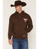 Image #2 - Coors Men's Boot Barn Exclusive Banquet Rodeo Badge Hooded Sweatshirt, Brown, hi-res