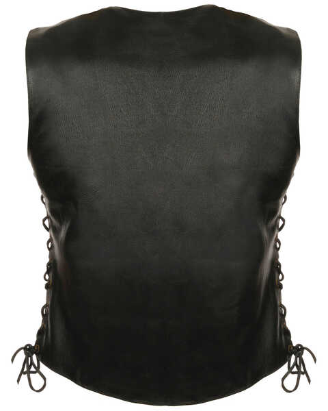 Image #2 - Milwaukee Leather Women's Side Lace Snap Front Vest - 5X, Black, hi-res