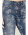 Idyllwind Women's High Risin Floral Drive Flare Jeans, Dark Medium Wash, hi-res
